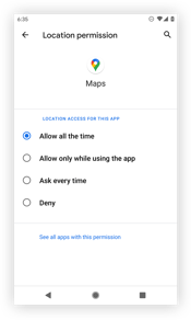 Managing Android app permissions.