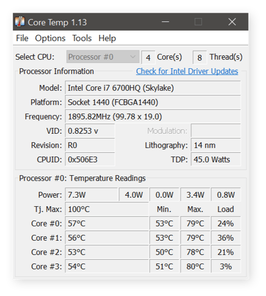 Using Core Temp to check your CPU temperature in Windows 10