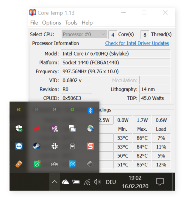 hardware temperature monitor windows 10