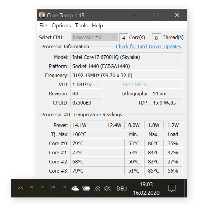 Core Temp 1.18.1 instal the last version for android