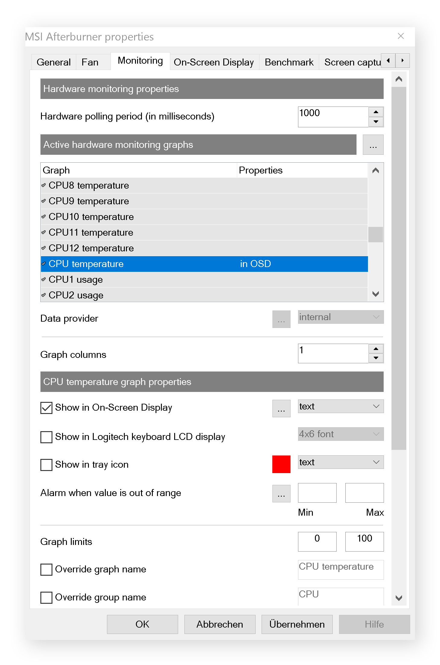 msi temperature monitor