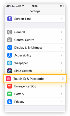 Open up your settings to begin the process of password-protecting some apps.