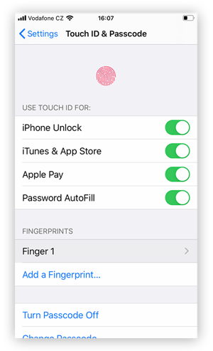 Here you can password-protect sensitive apps with financial data.
