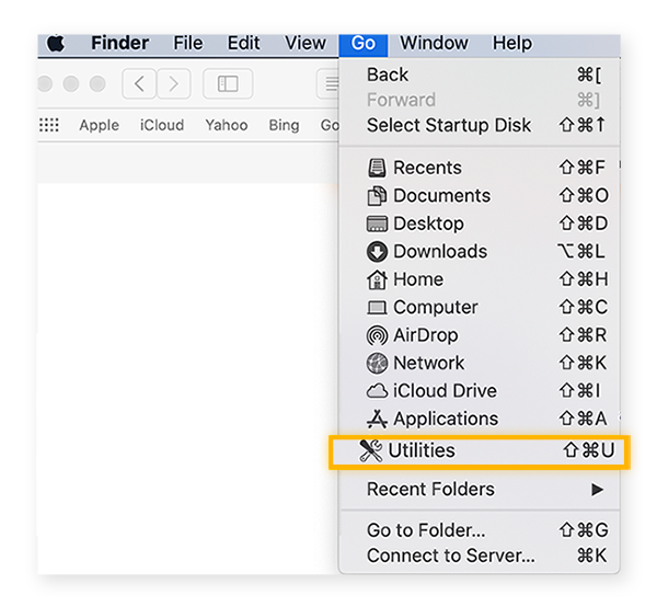 Open up utilities in macOS to find the most resource-draining processes.