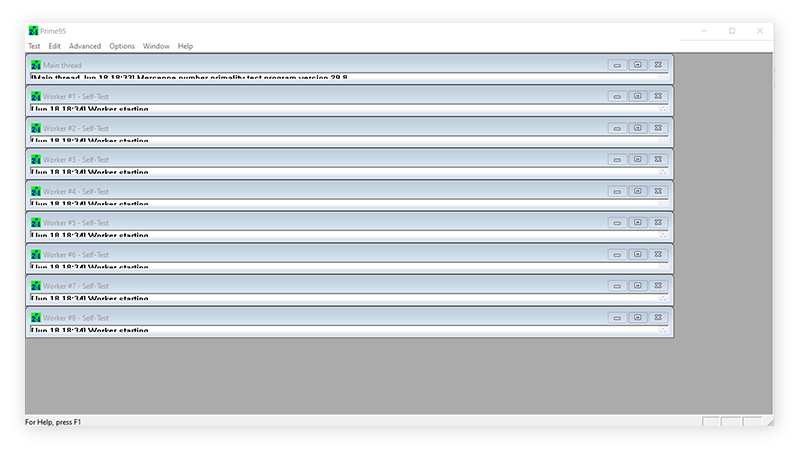 Prime95 keeping all CPU cores busy
