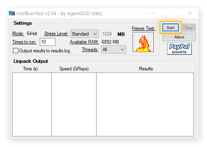 Intel Burn Test