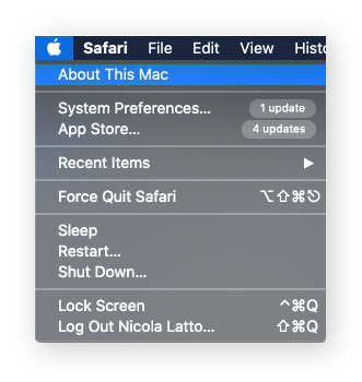 Opening up Mac settings in macOS Catalina