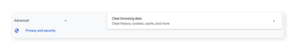 Go to your "Advanced" settings and select "Clear browsing data" to get straight to removing cookies.