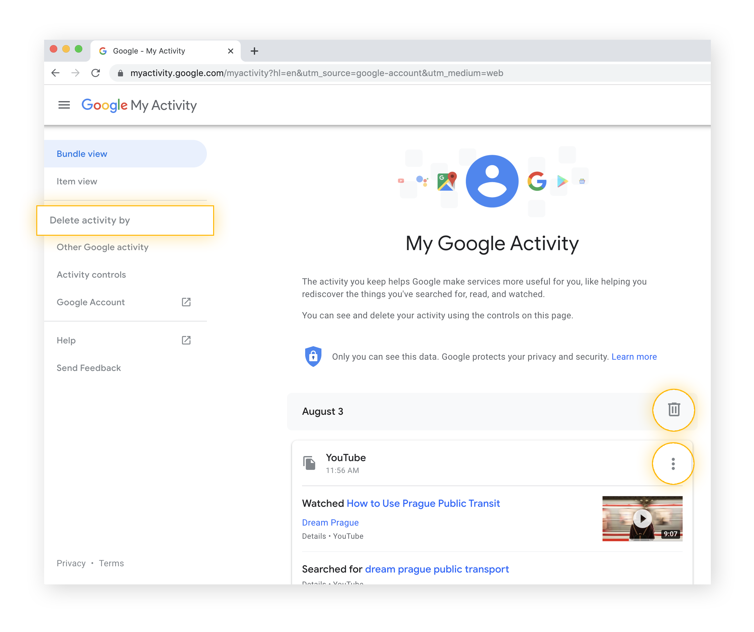 Here's how to delete individual items from your search history.
