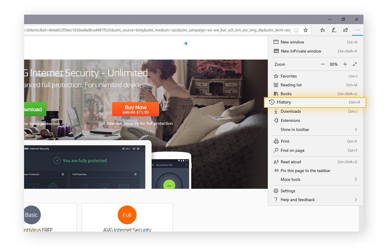 Here's how to find your browsing history in Microsoft Edge.