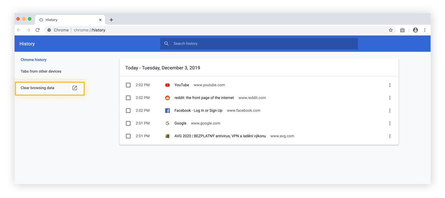 How to Clear Search History & Delete Browser History | AVG