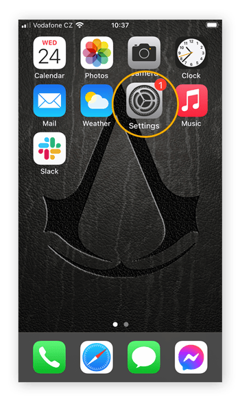 Para instalar a última versão do iOS no seu iPhone, siga esse passo a passo, começando com a abertura do aplicativo Ajustes.