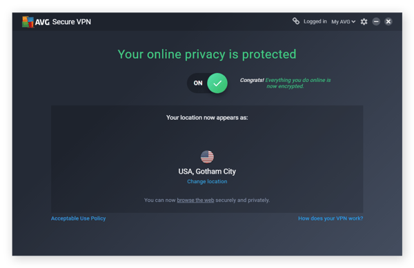 AVG Secure VPN beschermt uw privacy zonder u af te remmen.