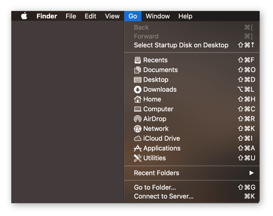 Abra el Finder para comenzar el proceso de reformateo en Mac