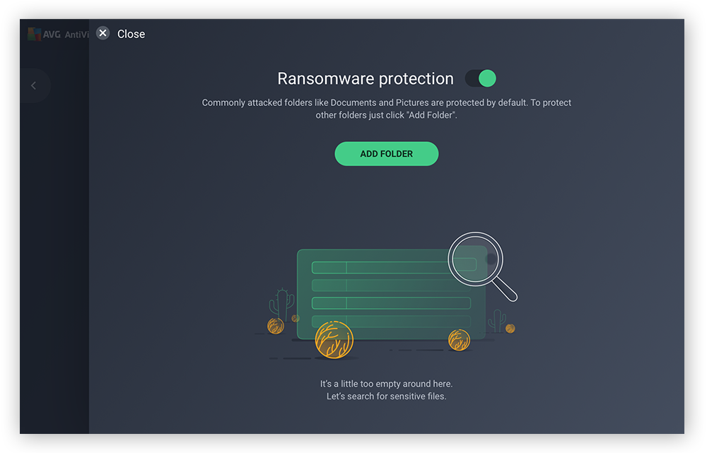 AVG AntiVirus intègre des fonctionnalités de protection contre les ransomwares pour garantir la sécurité de vos fichiers importants.