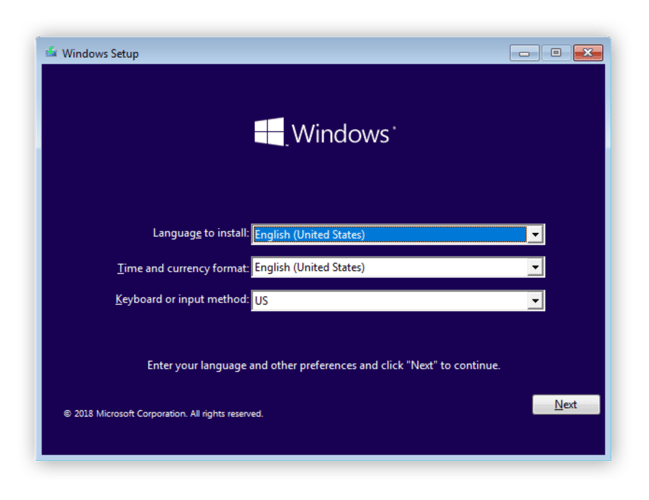 Opening the Windows startup wizard