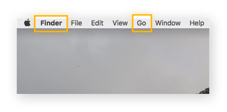 Capture d’écran de la barre Finder avec l’option OK en surbrillance