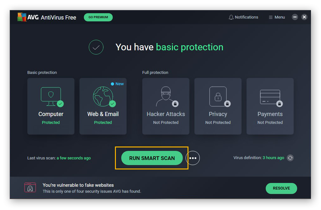 avg clear virus