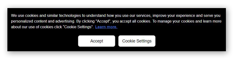 Os sites oferecem pop-ups aos leitores para informá-los sobre o uso de cookies e permitir que gerenciem configurações de cookies.