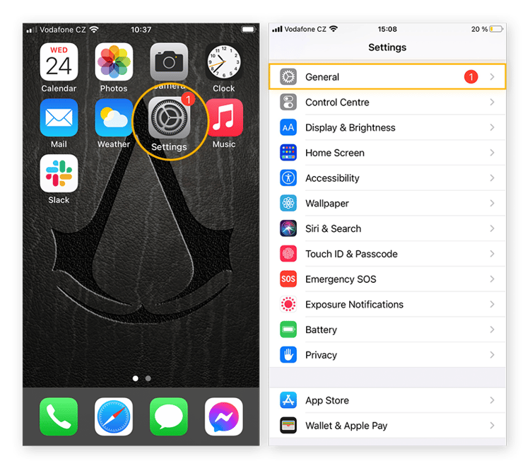 Ga naar het tabblad “Algemeen” in de app “Instellingen” om app-verversing op de achtergrond voor alle iPhone-apps te beperken.