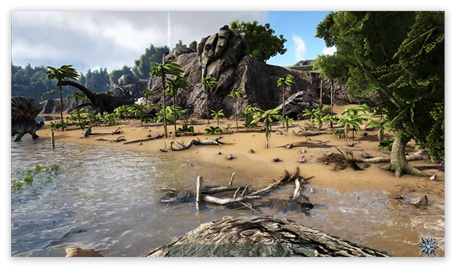 How high-quality graphics display in Ark: Survival Evolved.