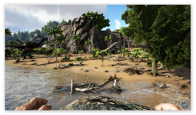 How epic-quality graphics display in Ark: Survival Evolved.