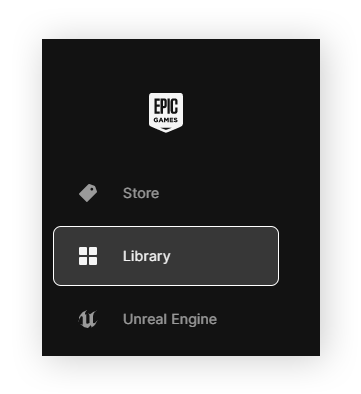 Bibliothèque mis en surbrillance dans le lanceur Epic Games