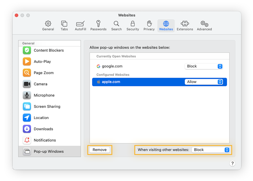 How to Allow Disable Pop-Ups in for Mac & iOS | AVG