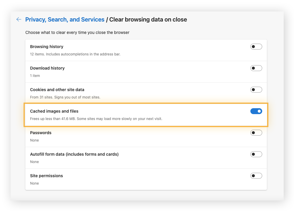 How to Clear Your Cache in Microsoft Edge
