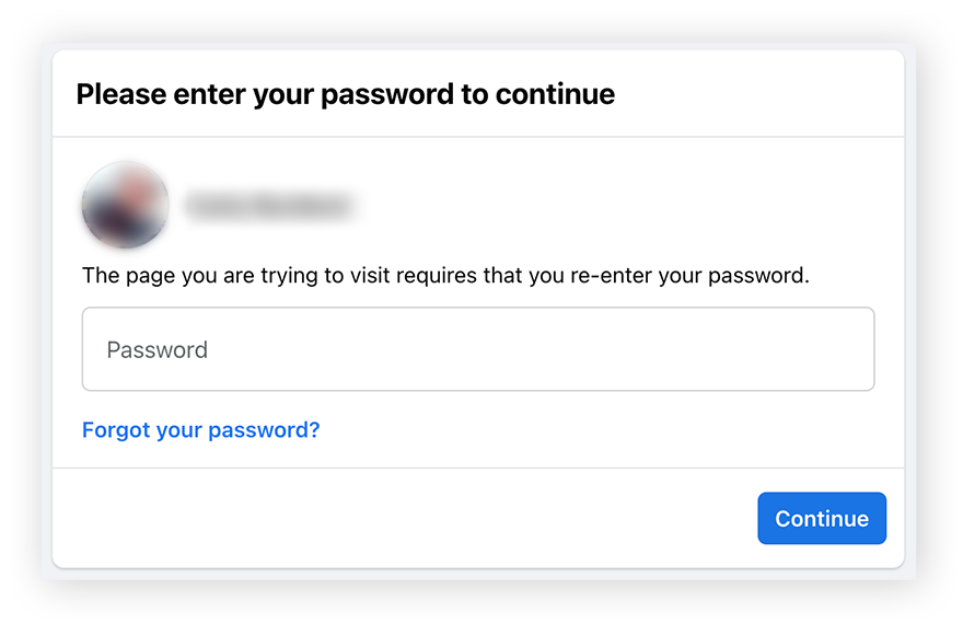 Re-enter your password to confirm your choice to deactivate Facebook.