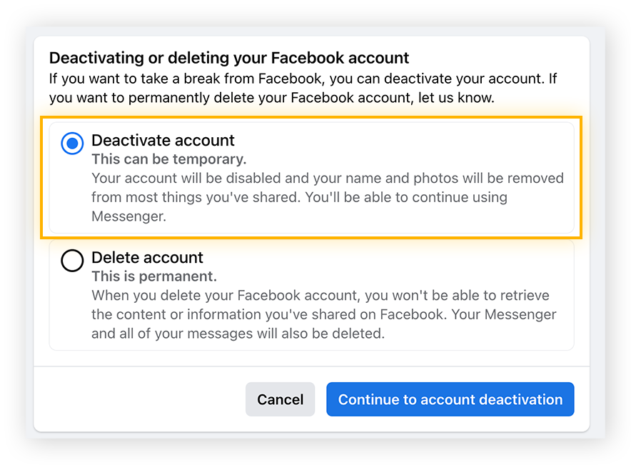 Come disattivare o eliminare l #39 account Facebook