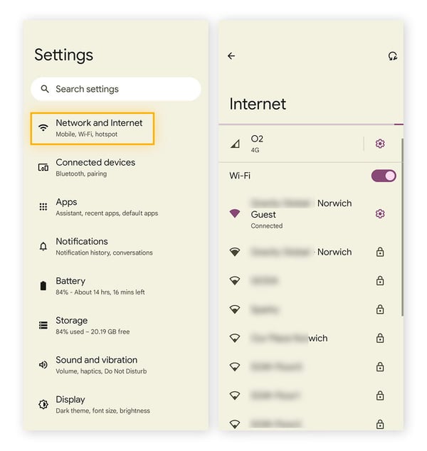 If your Wi-Fi is not working on Android, go to Wi-Fi in Settings.