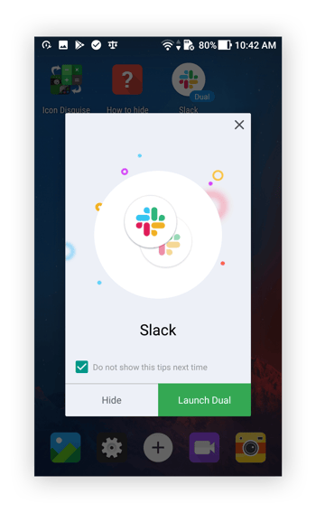 Cacher une appli dans App Hider pour Android