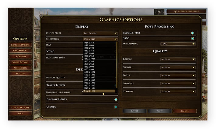 Changing the resolution of Age of Empires III: Definitive Edition (2020)