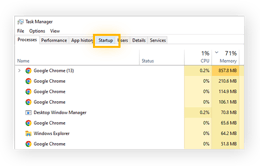 Expanded Windows 10 Task Manager with 