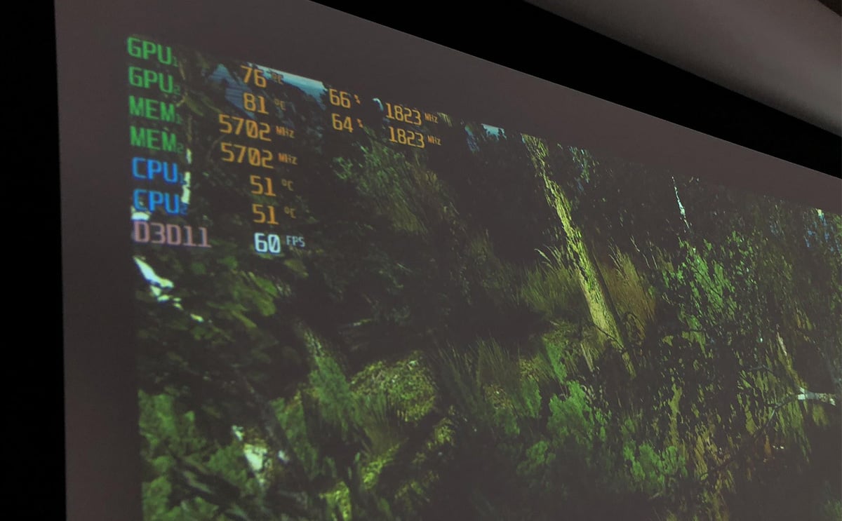 Visualizza le impostazioni di clock della GPU sullo schermo per agevolare il monitoraggio delle prestazioni durante l'overclocking.