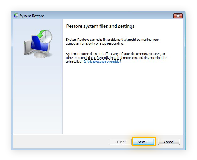 Performing a System Restore in Windows 7 Ultimate