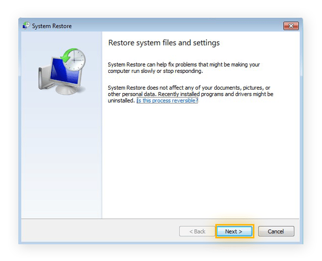 Performing a System Restore in Windows 7 Ultimate