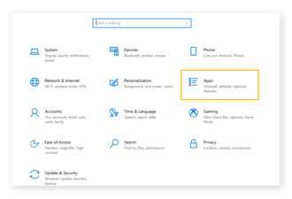  Åpne Appinnstillingene I Windows 10