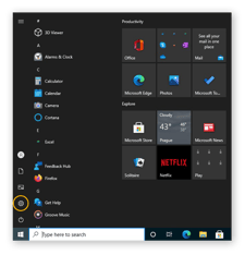  Åpne Innstillingene Fra Start-menyen I Windows 10