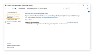  Redigere funksjonen til strømknappen I Windows 10