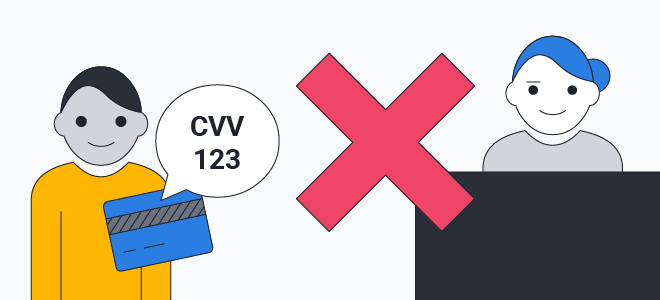 Do not give out your CVV code in person.