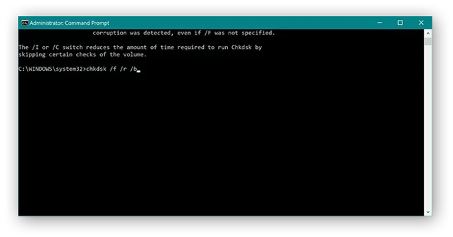 The Command Prompt in Windows 10