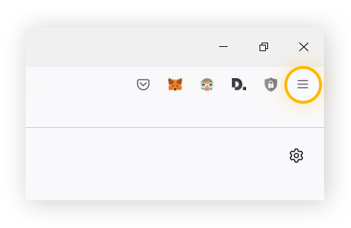 Abrindo o menu no Firefox para acessar as configurações de janelas de navegação privada.