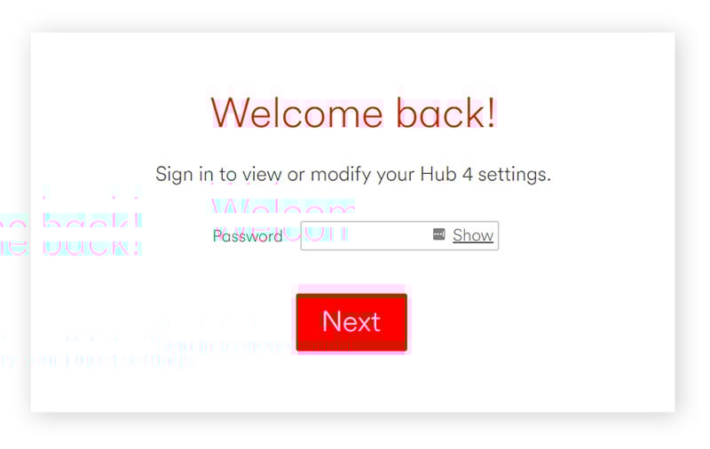 An example of a router login page, where you go to change your network security key (Wi-Fi password).