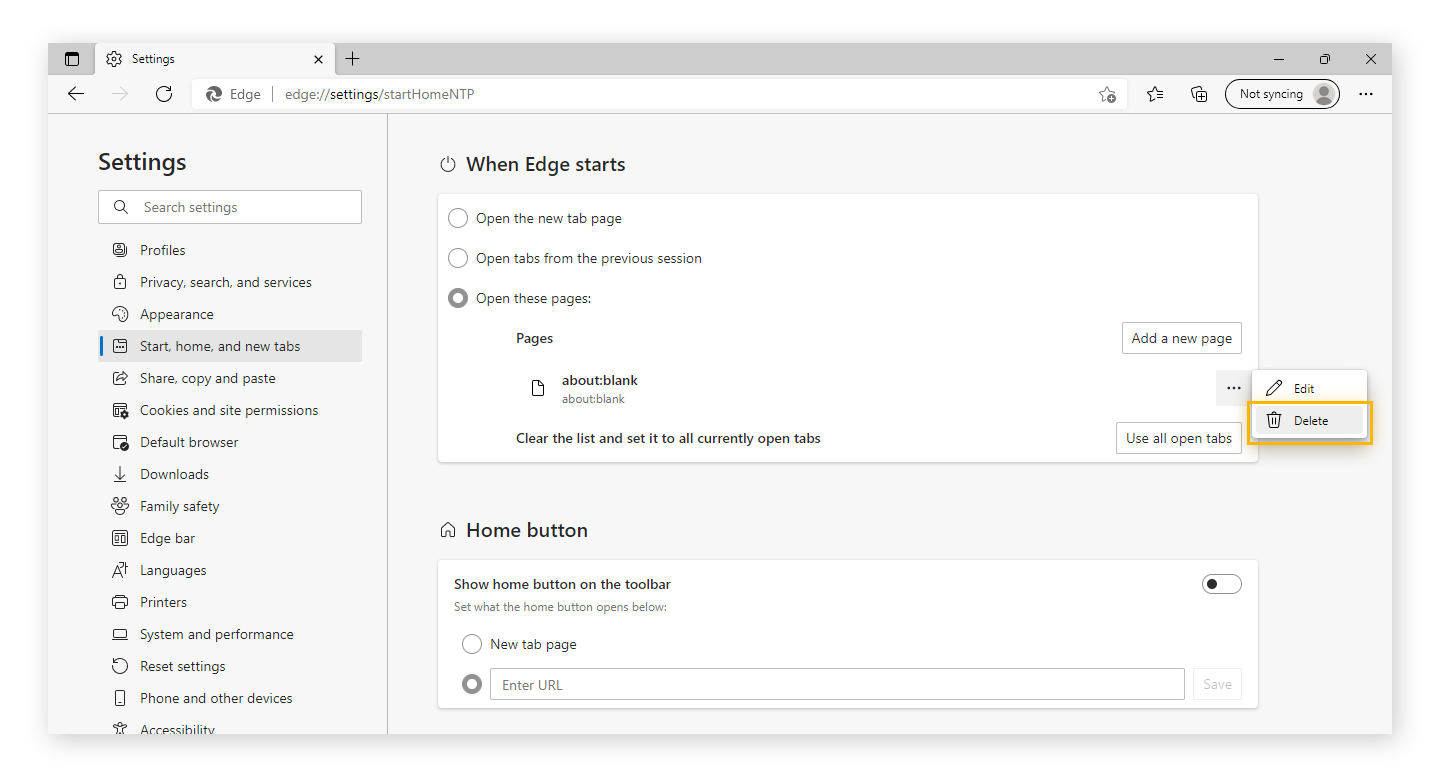 What is about:blank and should I remove it?