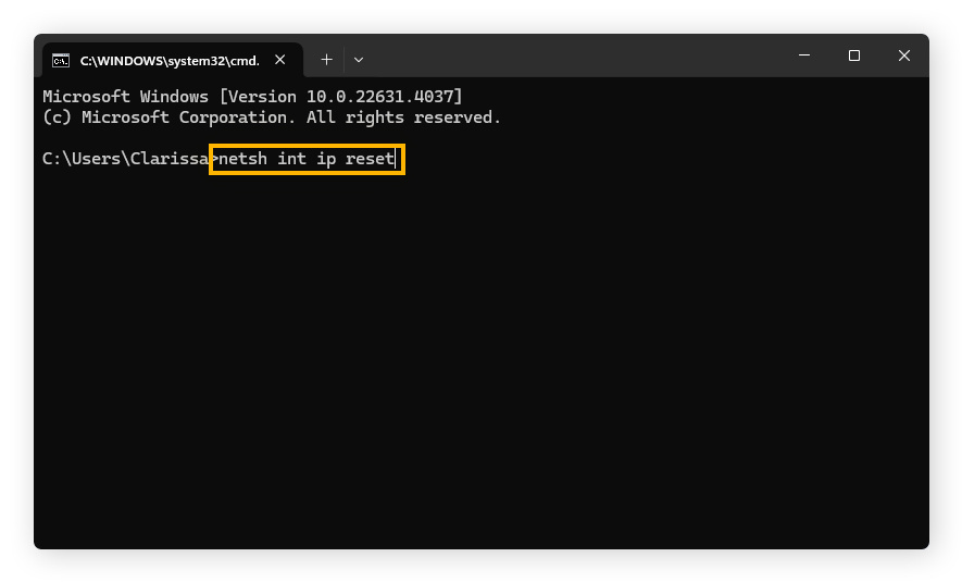 Resetting default gateway IP address on Windows.