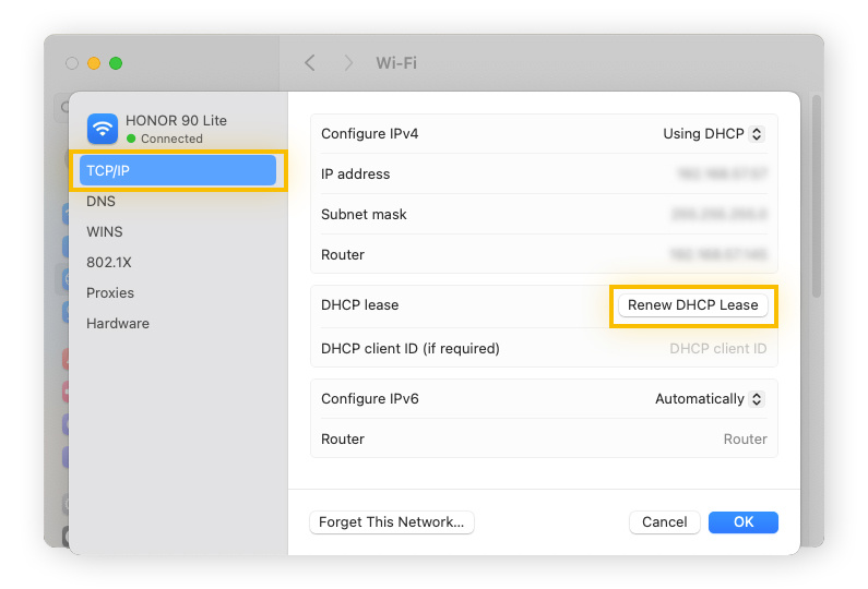 Resetting default gateway IP address on Mac.