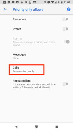  Zo stelt u op Android de modus Niet storen in als u een witte lijst wilt aanleggen met alleen de oproepen die u wilt aannemen.