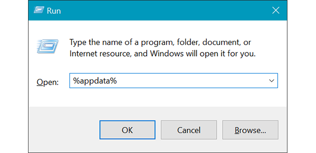 Imagem da janela Executar - digite o nome de um programa, pasta, documento, ou recurso de Internet e o Windows o abrirá para você.